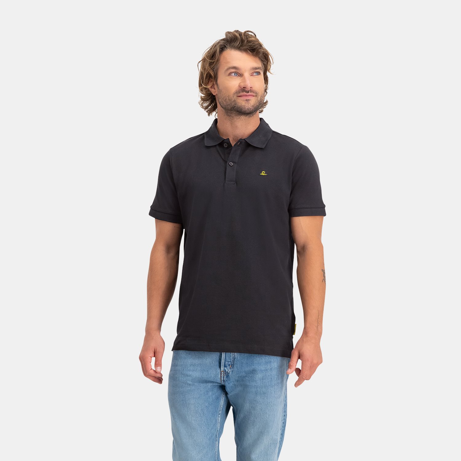 Polo Piqué Heren | Zwart | XXL