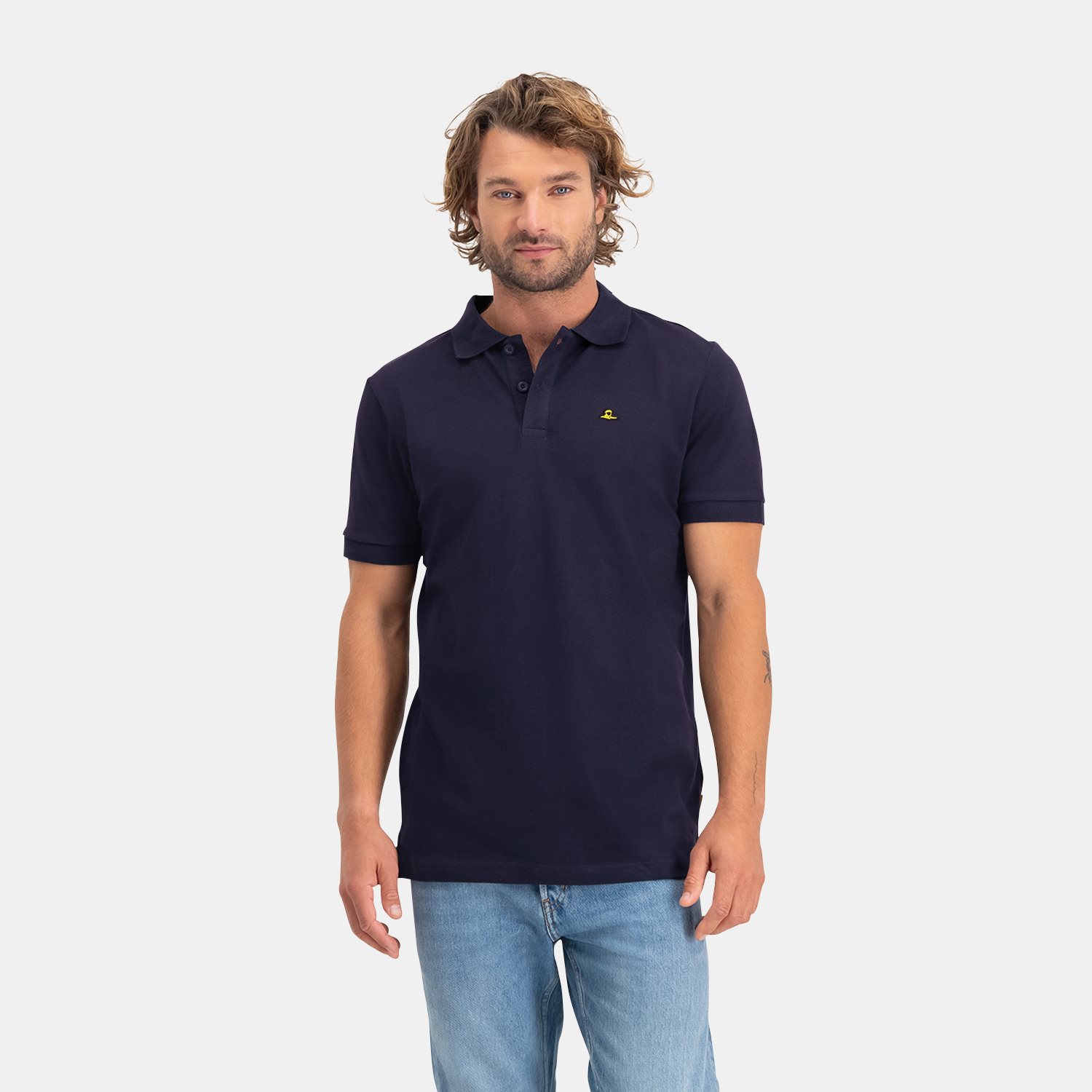 Polo Piqué Heren | Dark Navy |…