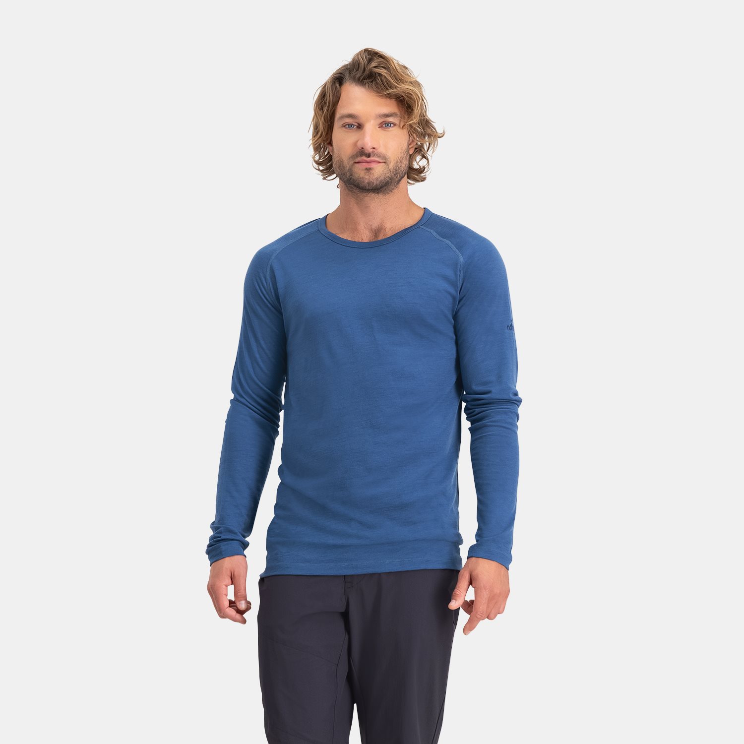 Pure Merino Longsleeve Heren | Denim | L