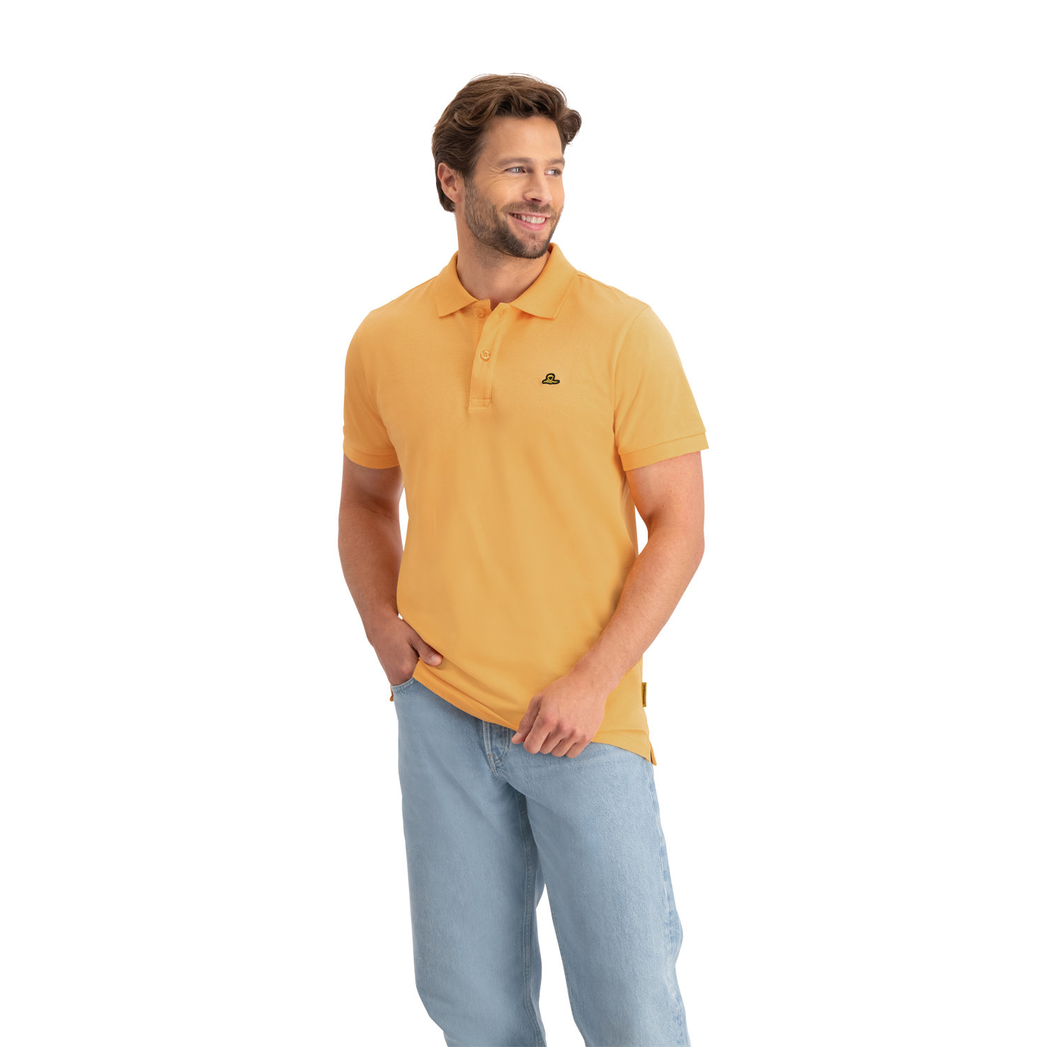 Polo Piqué Heren | Lichtoranje | S